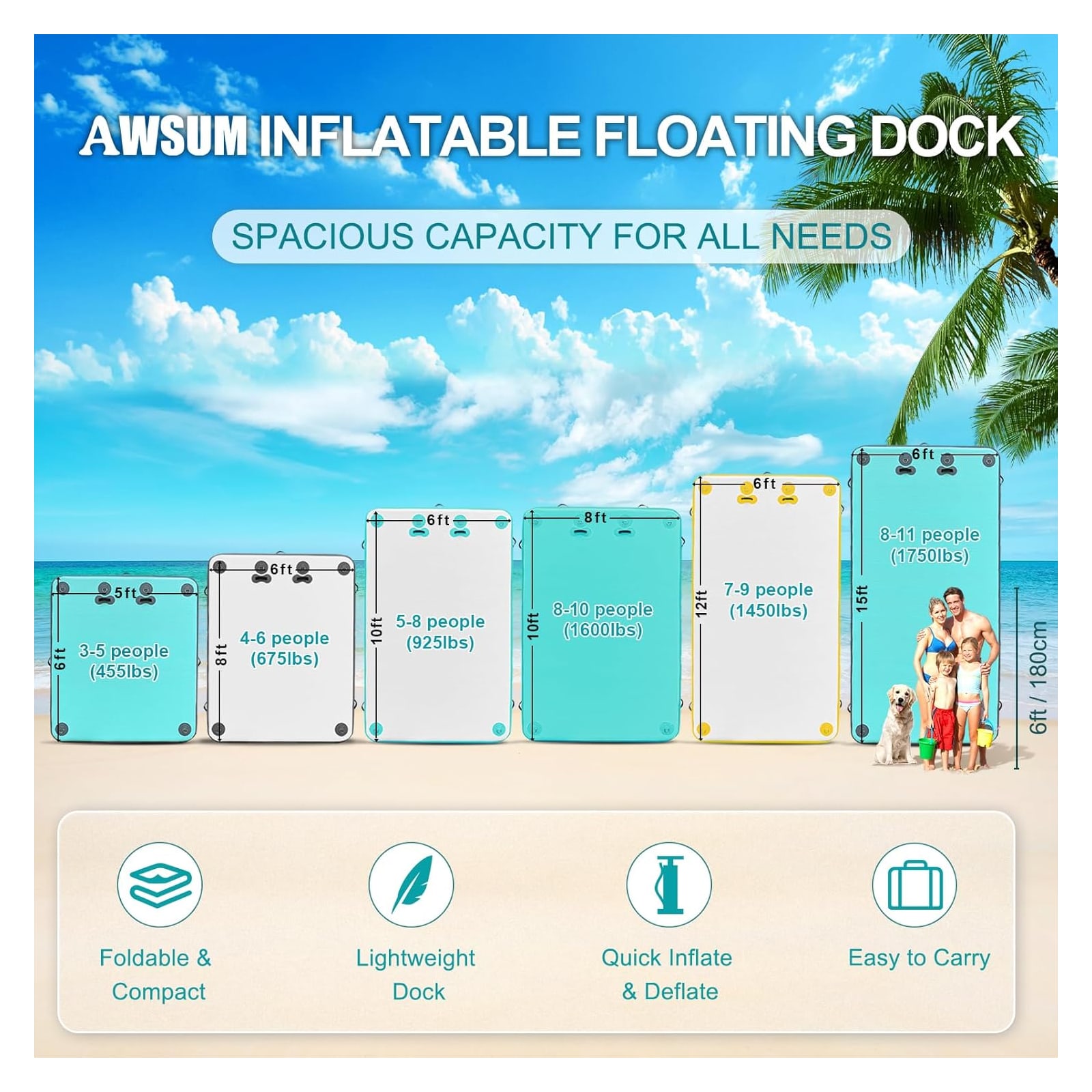Aqua Inflatable Floating Dock - aqua inflatable floating dock - gallery detail view 9