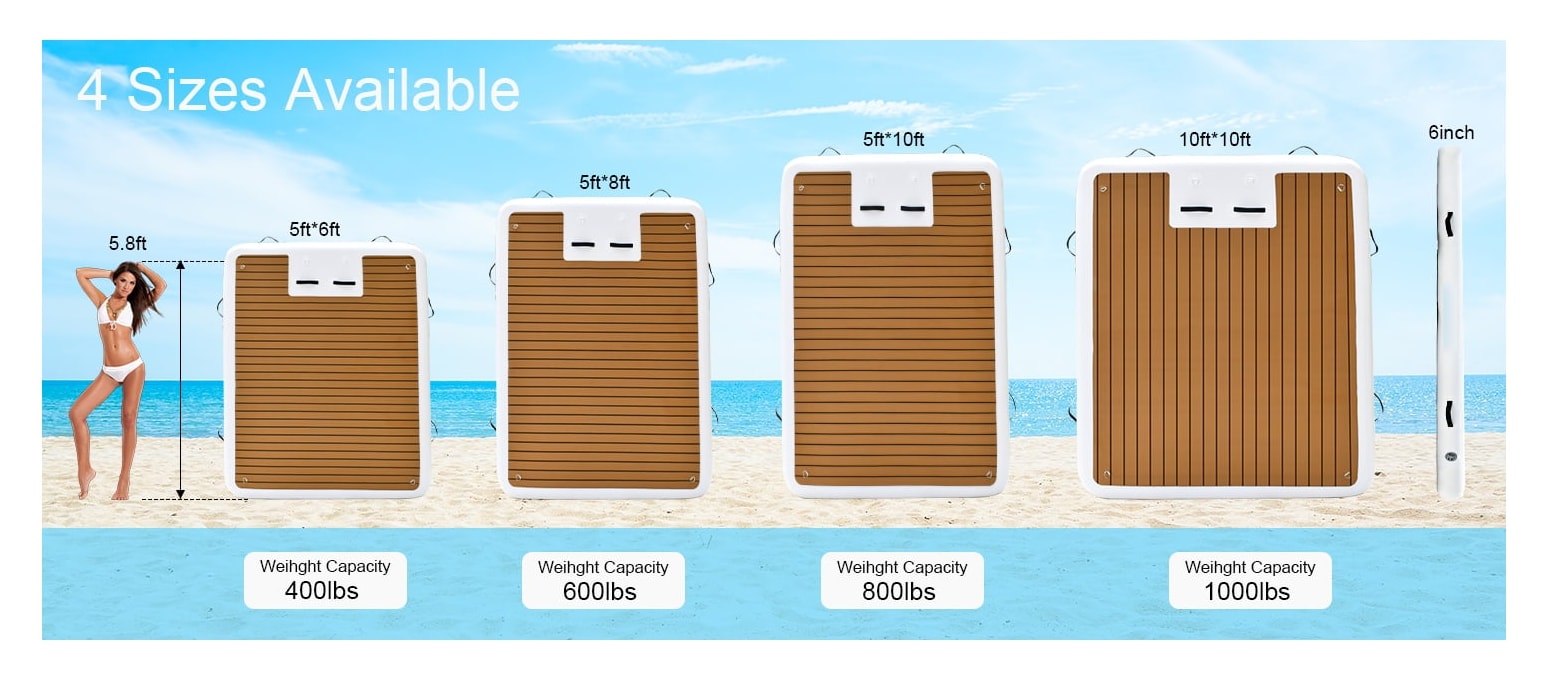 Teak Inflatable Dock Platform - teak inflatable dock platform - gallery detail view 10