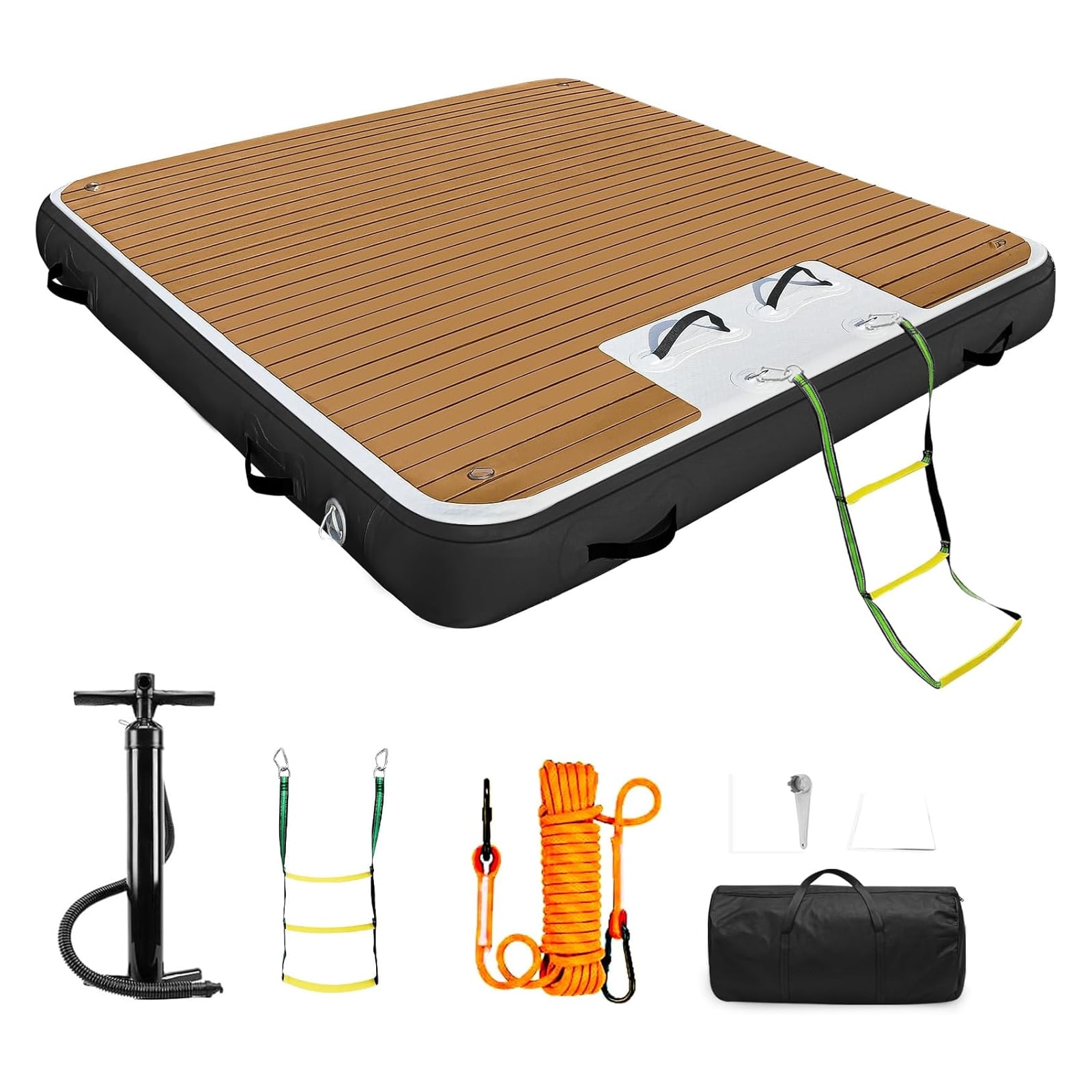 Teak Inflatable Dock Platform - teak inflatable dock platform - gallery detail view 2